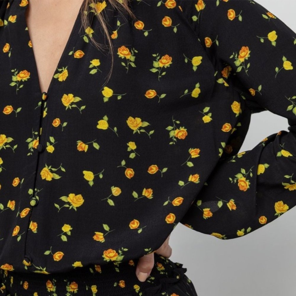 RAILS Jasmine Dress in Yellow Roses Print, S - Picture 3 of 13